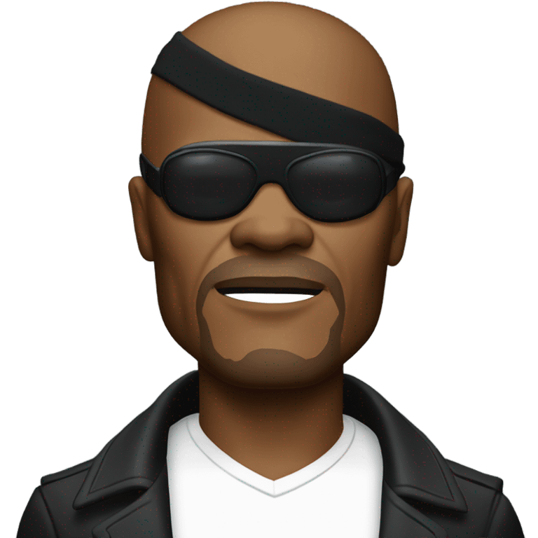 Samuel L Jackson as Nick Fury with eye patch emoji