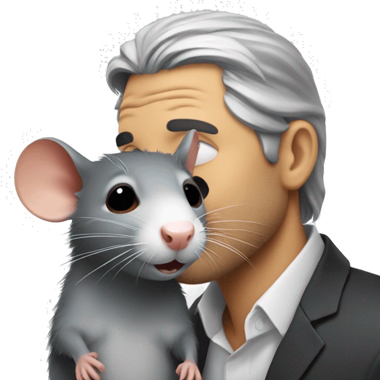 Rat with face of a man emoji