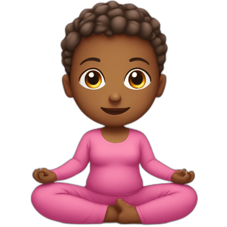 Bébé yoga emoji