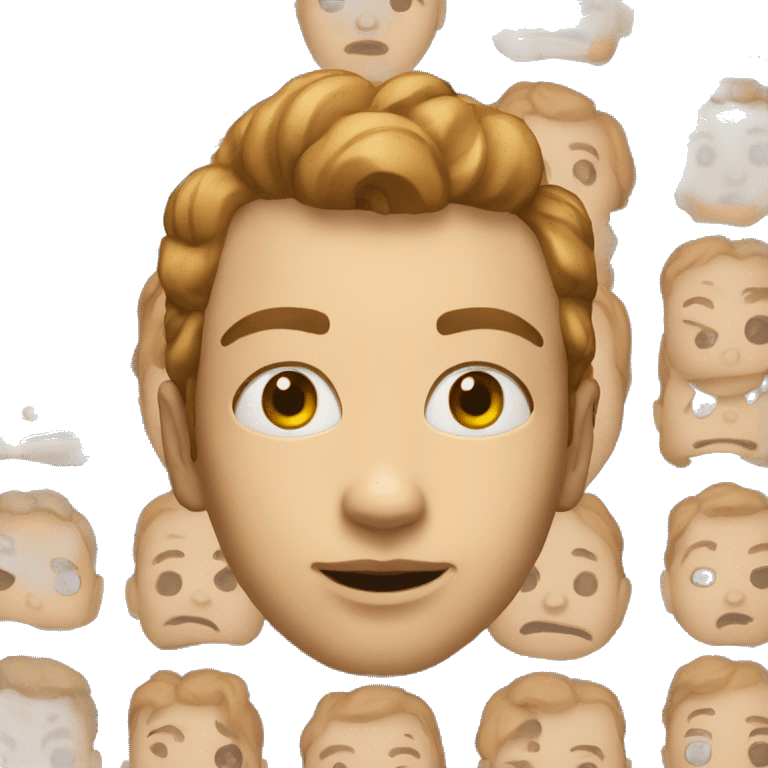 Uncanny valley face emoji