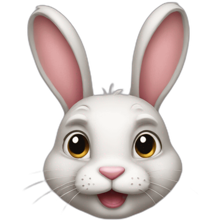 Ugly bunny emoji