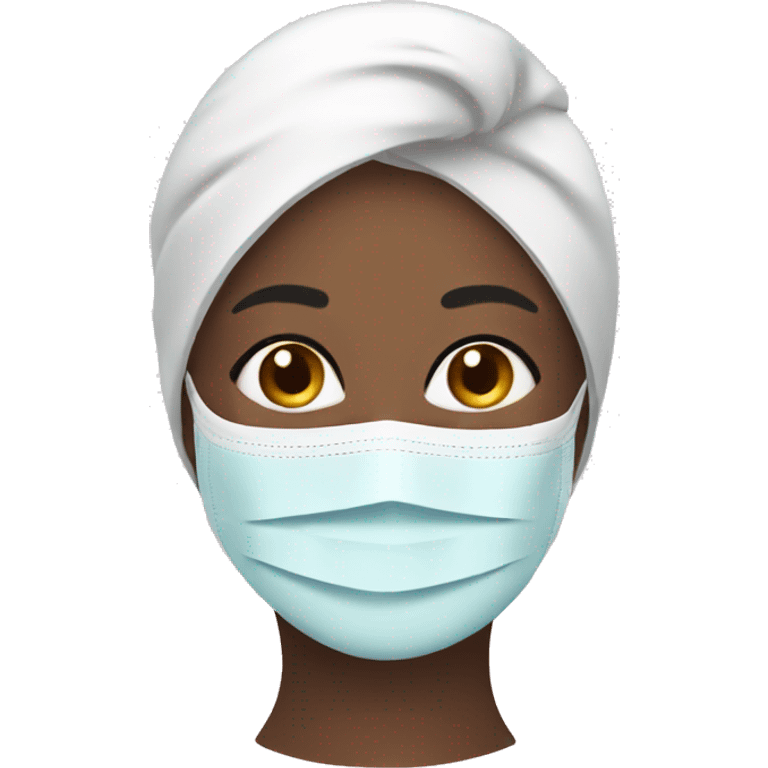 lady with face mask full spa beauty emoji