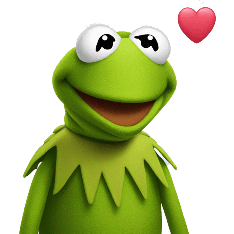 Kermit with heart eyes emoji