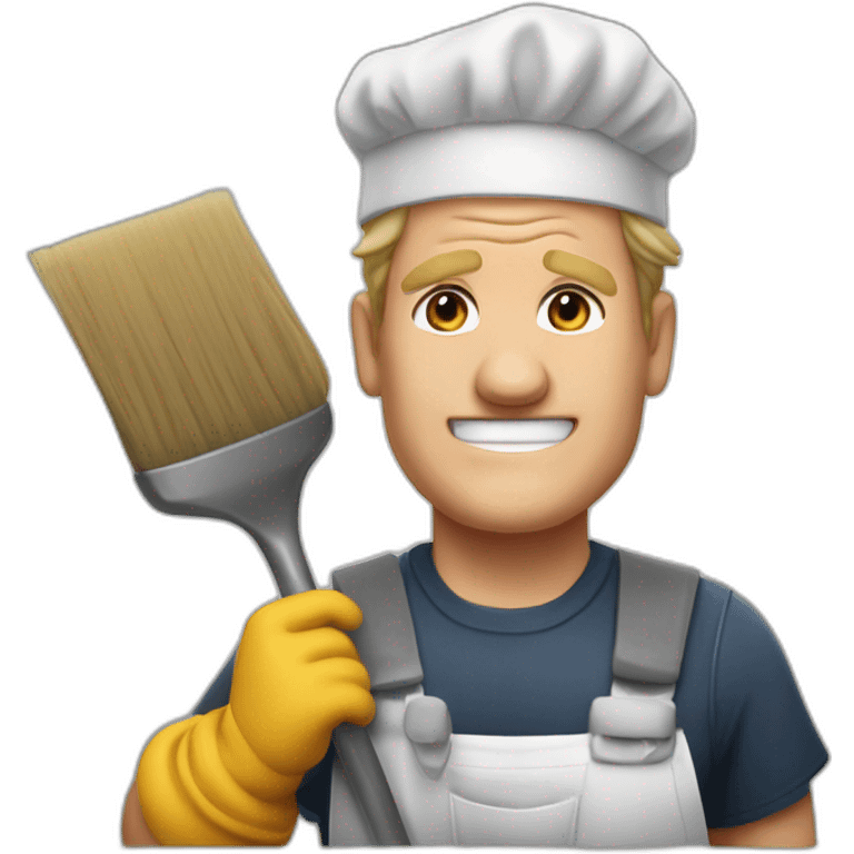 Gordon Ramsey as a janitor emoji