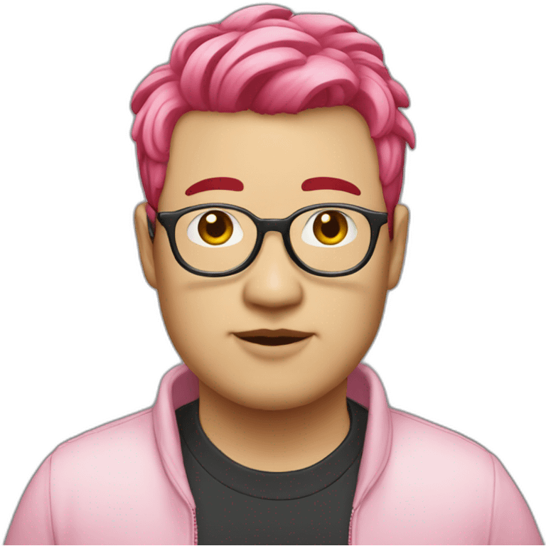 pinkhair-fat-japanese-man-redspectacle emoji