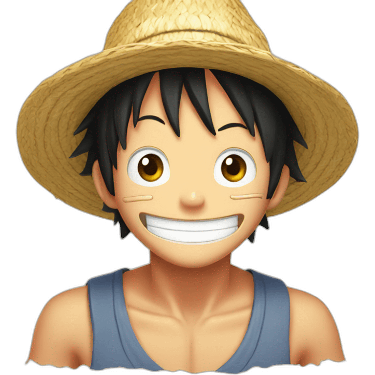 Luffy with straw hats emoji