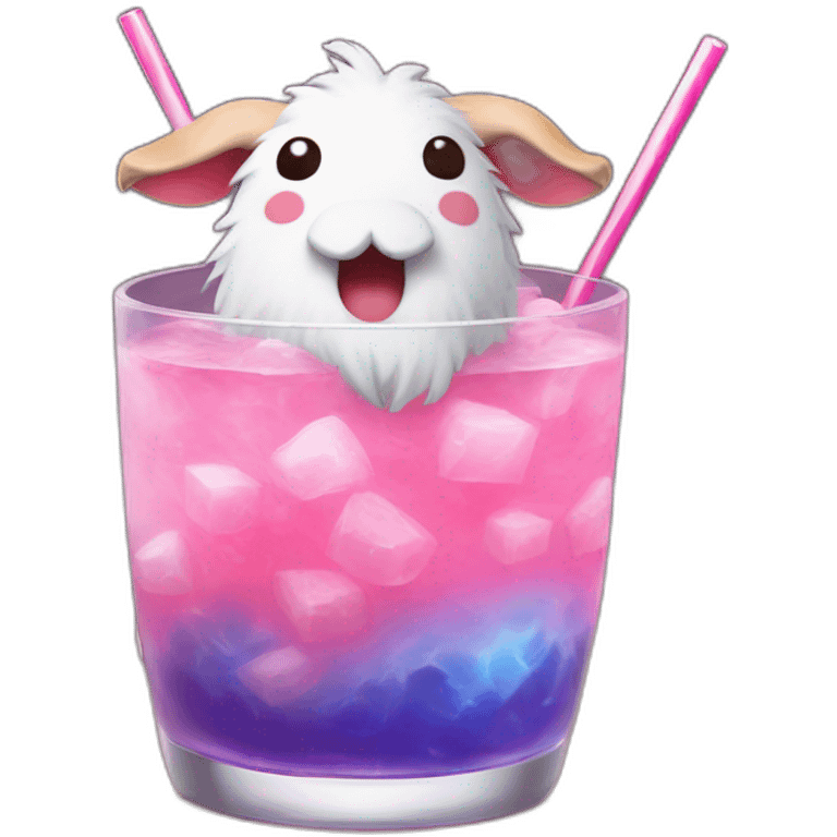 poro from lol inside a cocktail emoji