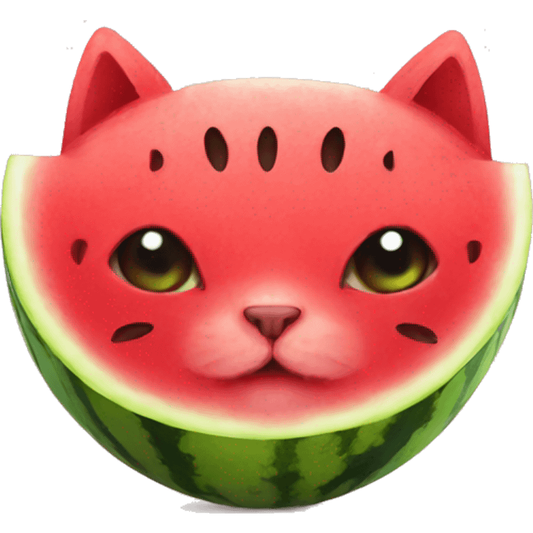 Watermelon cat emoji