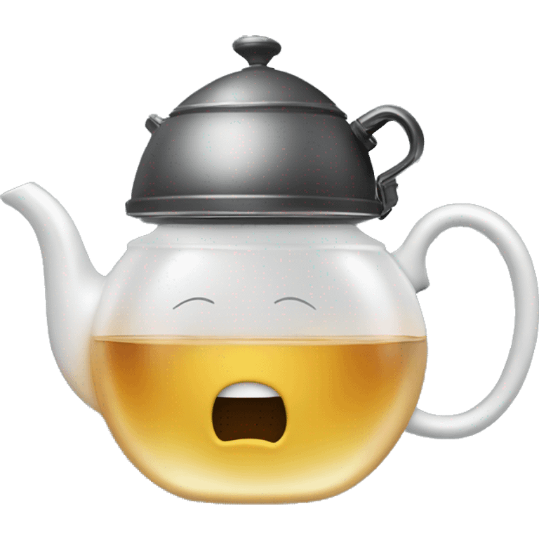 Tea kettle on kid's head emoji