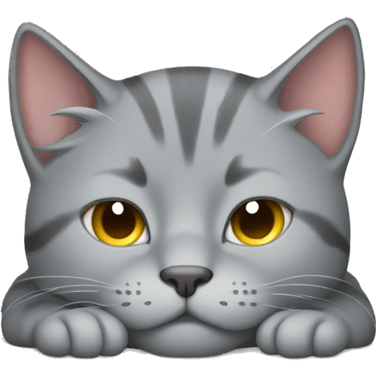 Gray Cat that’s sleeping  emoji