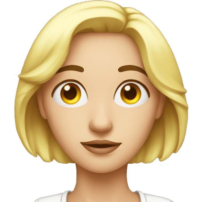 a women thinking about molecules emoji