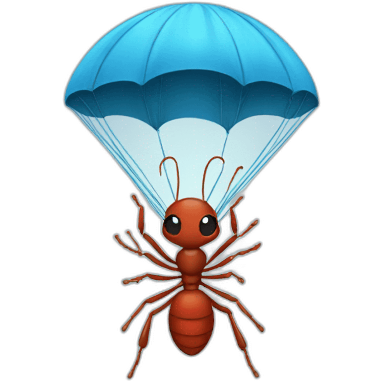 Parachuting ant emoji