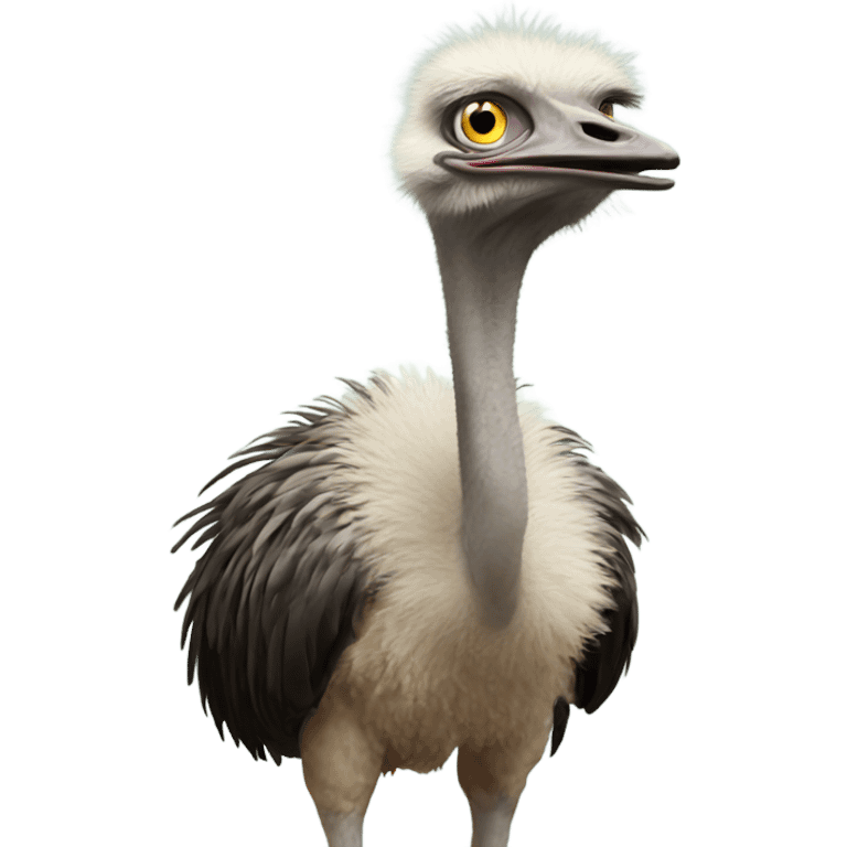 Baffled ostrich emoji