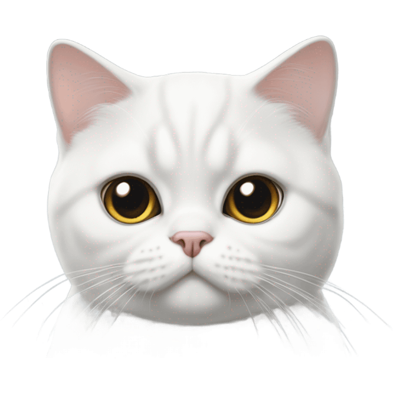 White British shorthair cat emoji