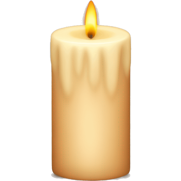 Beige candle with a warm glow emoji