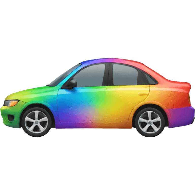 Rainbow car emoji