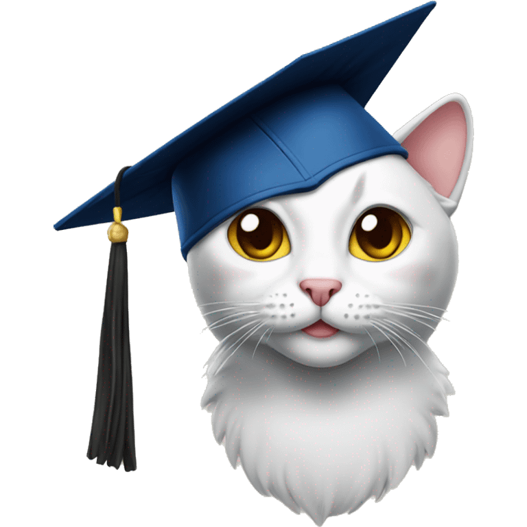 cat in a graduation hat emoji