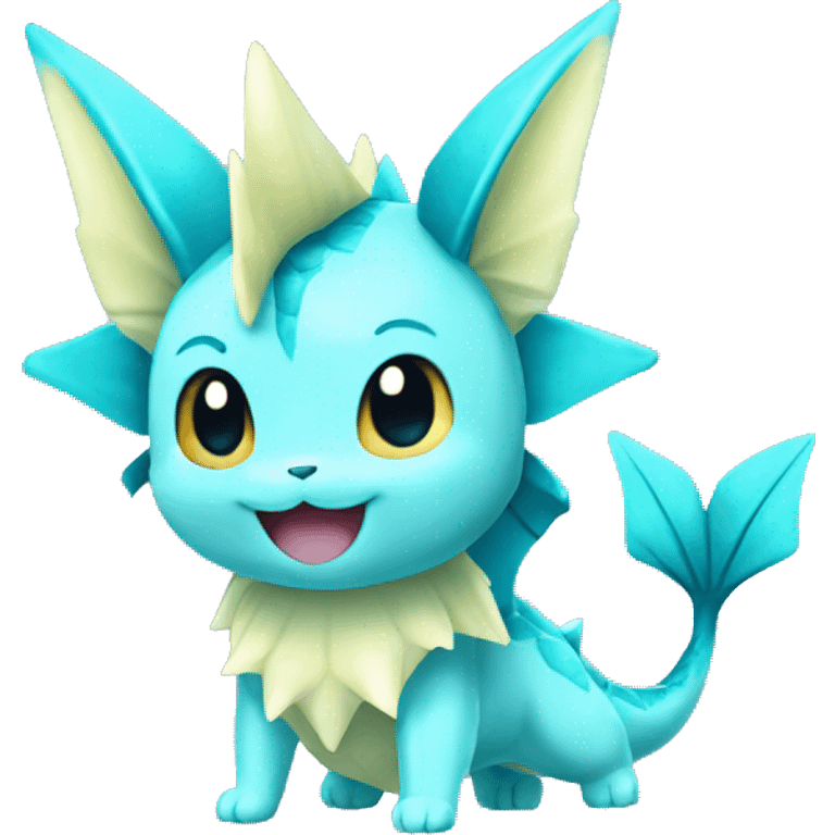 Kawaii Vaporeon full body emoji