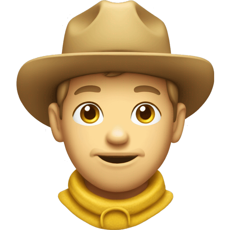 cow boy only face yellow emoji