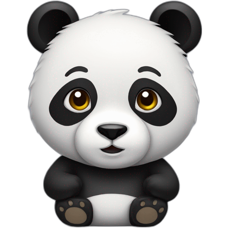 Panda en costume emoji