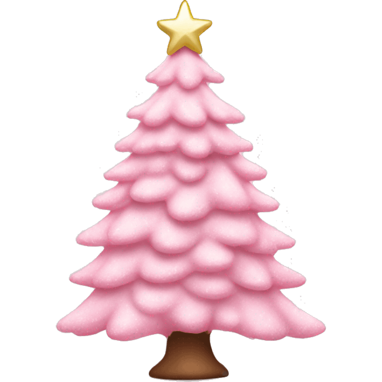 Baby pink pretty Xmas tree emoji