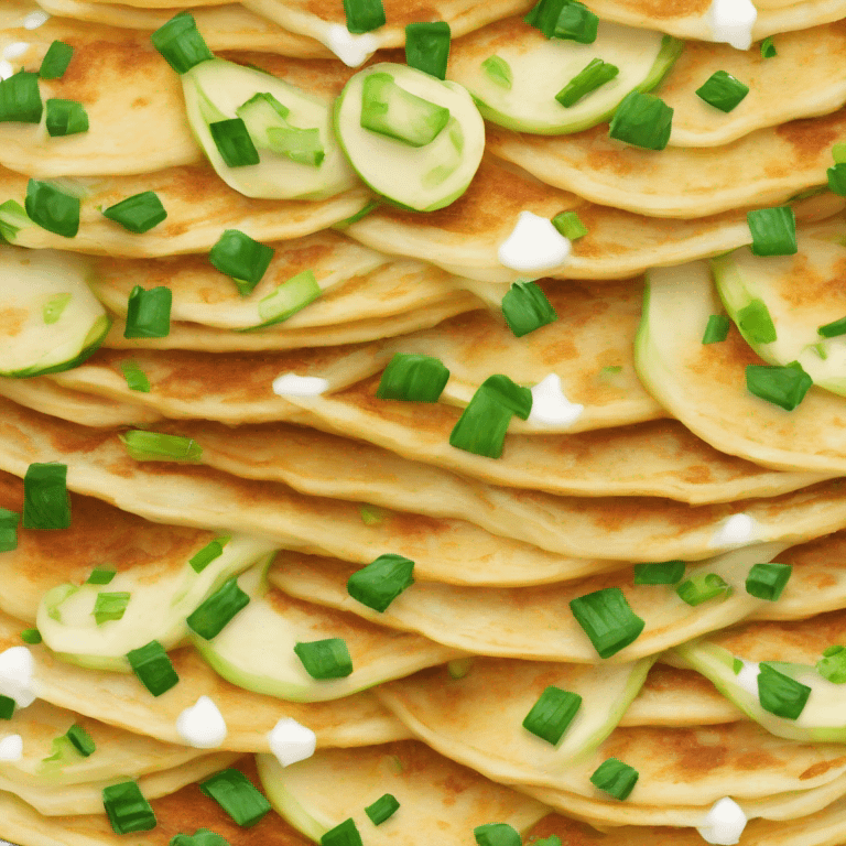 Zucchini pancakes with green onions emoji