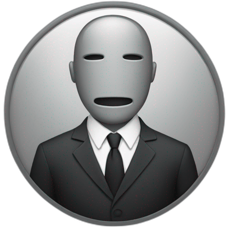 faceless coin wearing a suit emoji