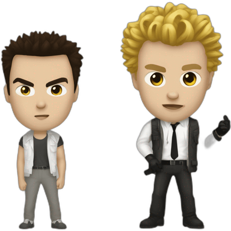 fight club the narator and tyler from fight club (white) emoji