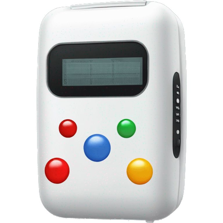 voice recorder memo device with screen an two buttons emoji