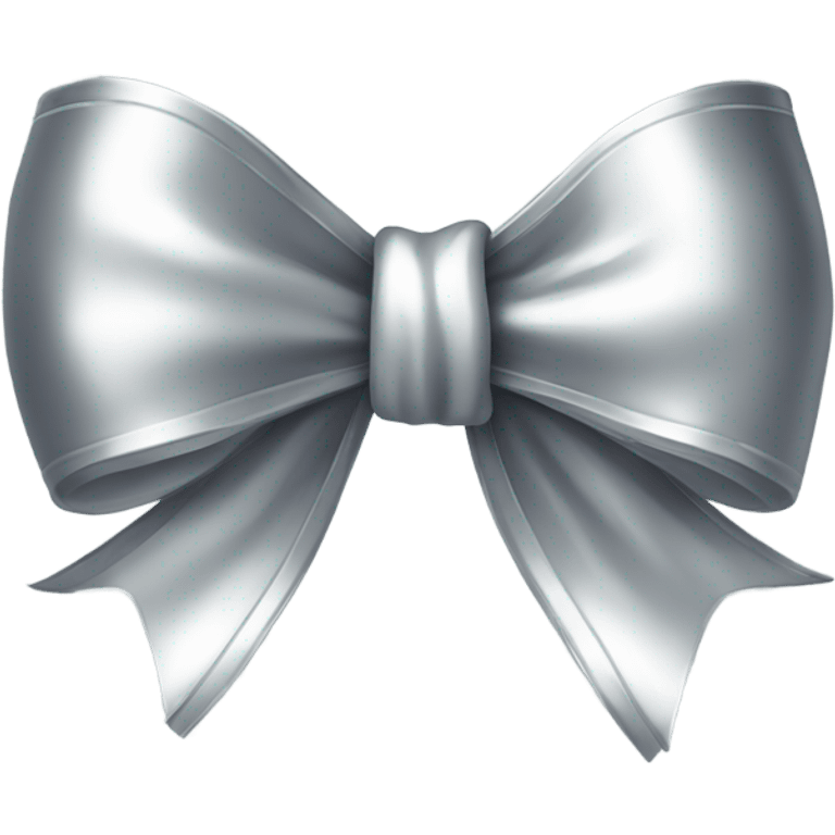 Silver color bow emoji