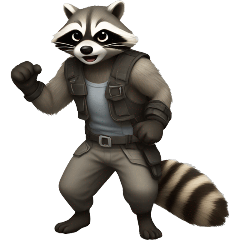 Raccon fight  emoji