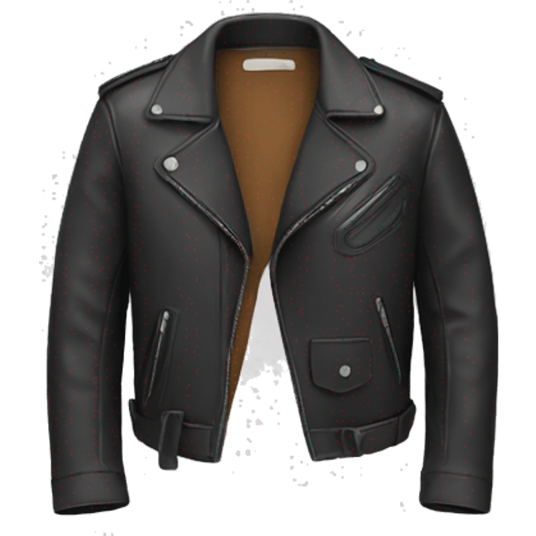 leather jacket on whiteenco emoji