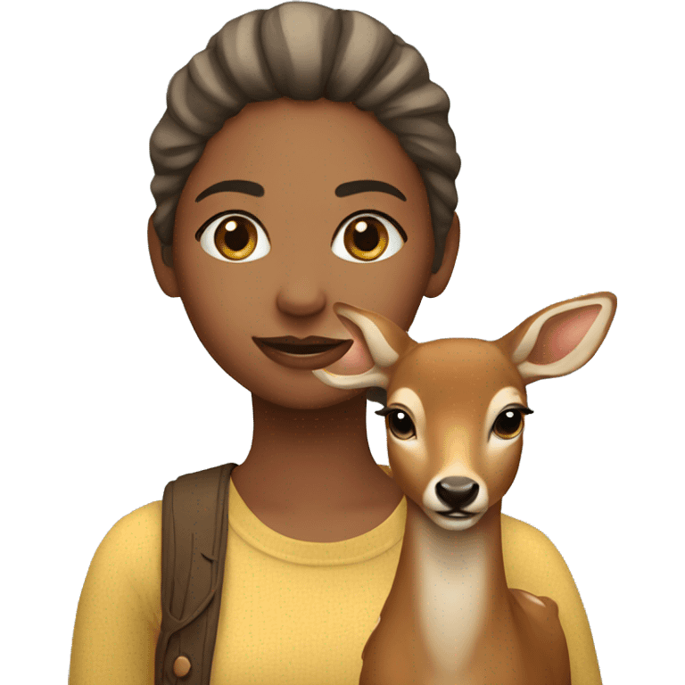 Girl with a deer  emoji