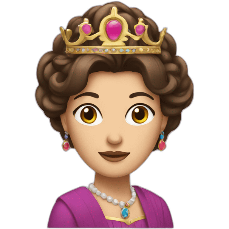 Brunette empress emoji