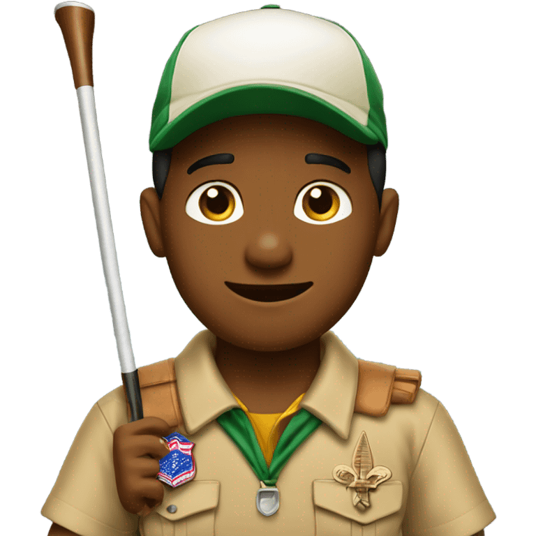 Boy Scout golfing  emoji