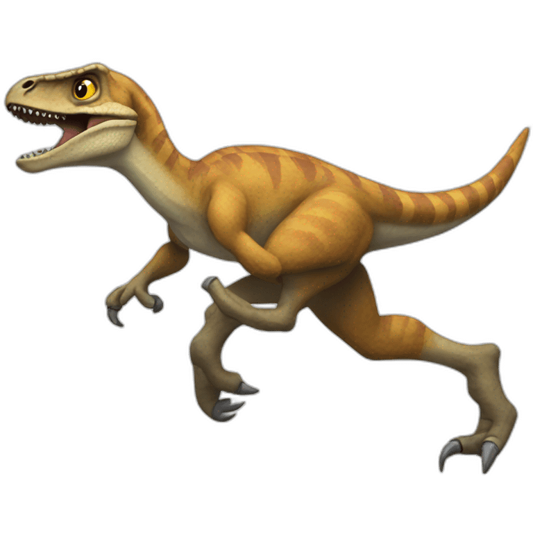 Velociraptor running emoji