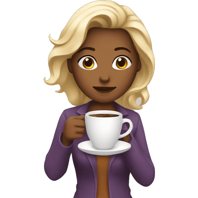 women drinking coffee emoji