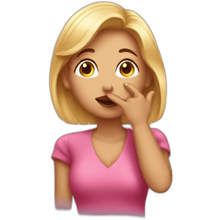 a woman sending kisses emoji