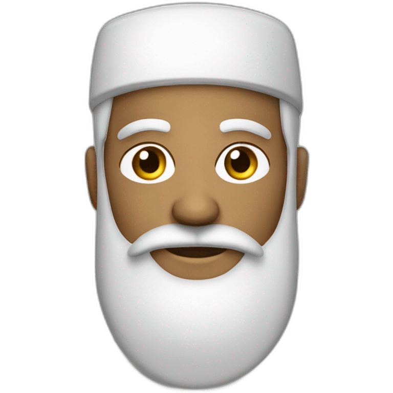 businessman wearing kufi white beard emoji