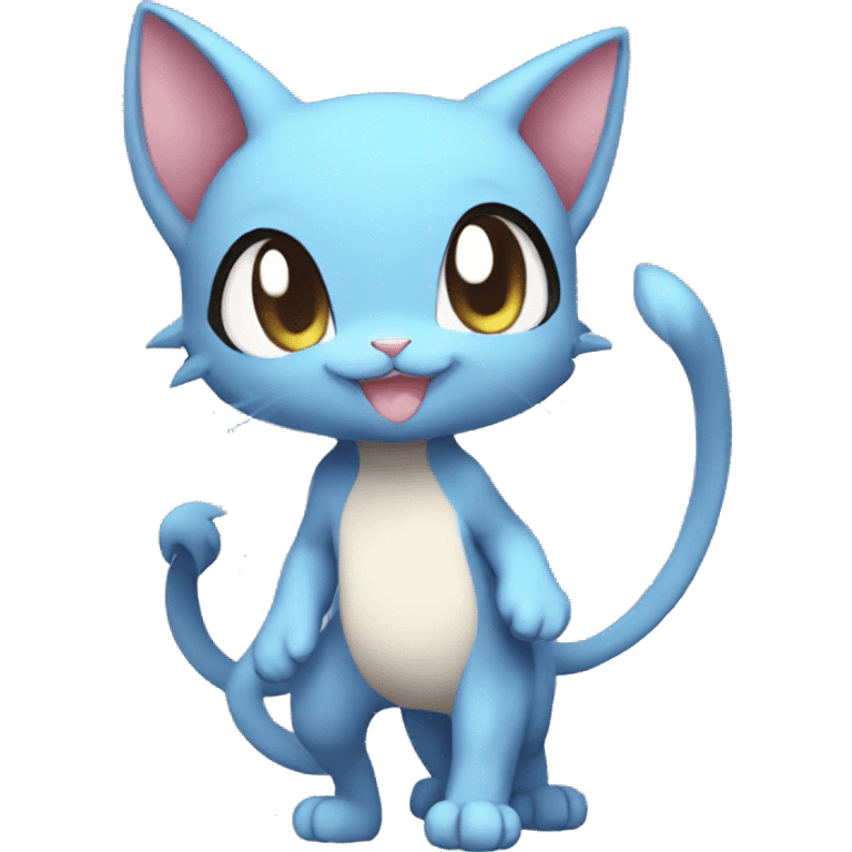 Chibi Anthro Mew-Pokémon full body emoji