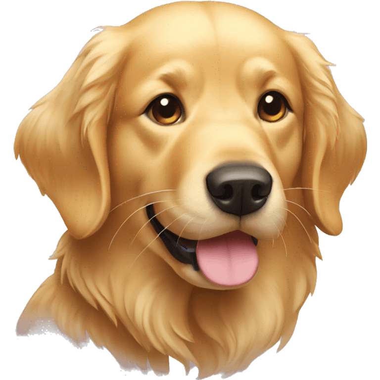 golden retriever sniffing emoji