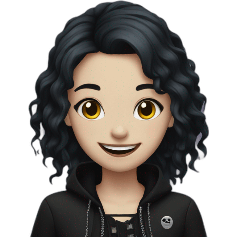 happy goth girl emoji