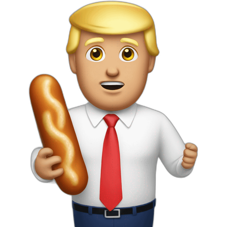 trump-holding-his-sausage emoji