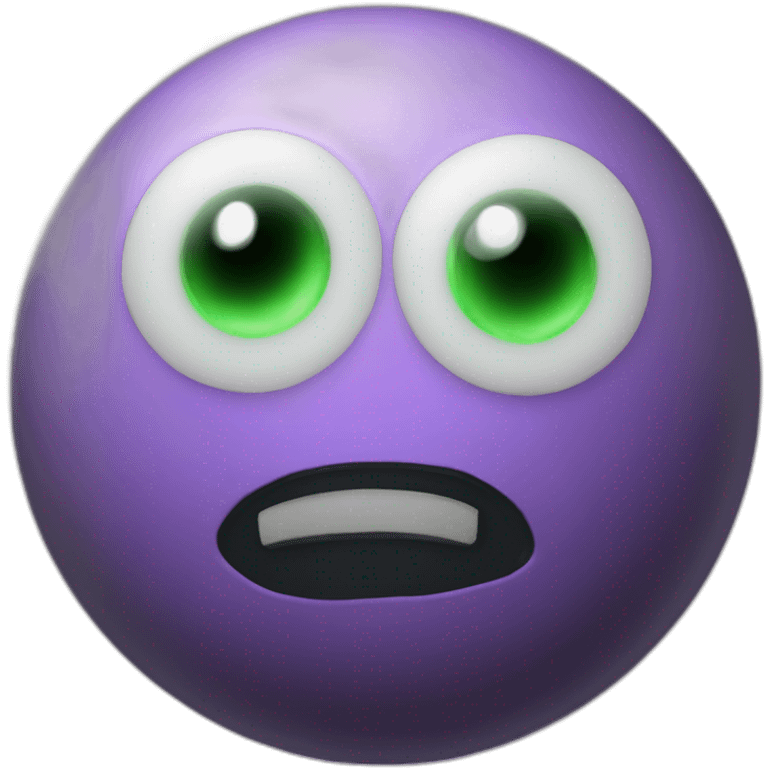 3d sphere with a cartoon Enderman skin texture with big childish eyes emoji