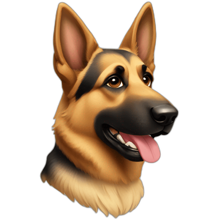 german shepherd dog emoji