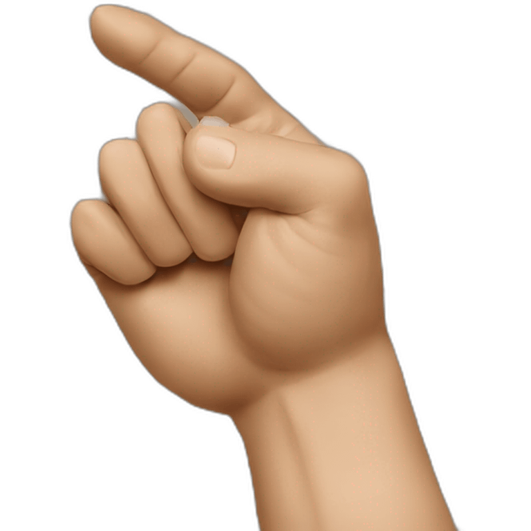 a man shouting and point his finger to the ground emoji