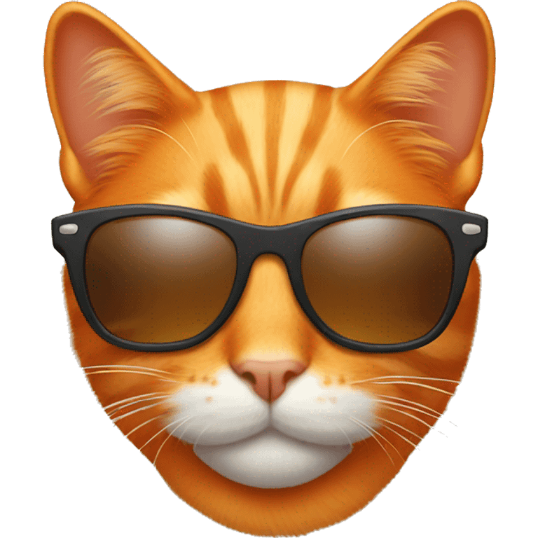 Orange cat with sunglasses  emoji