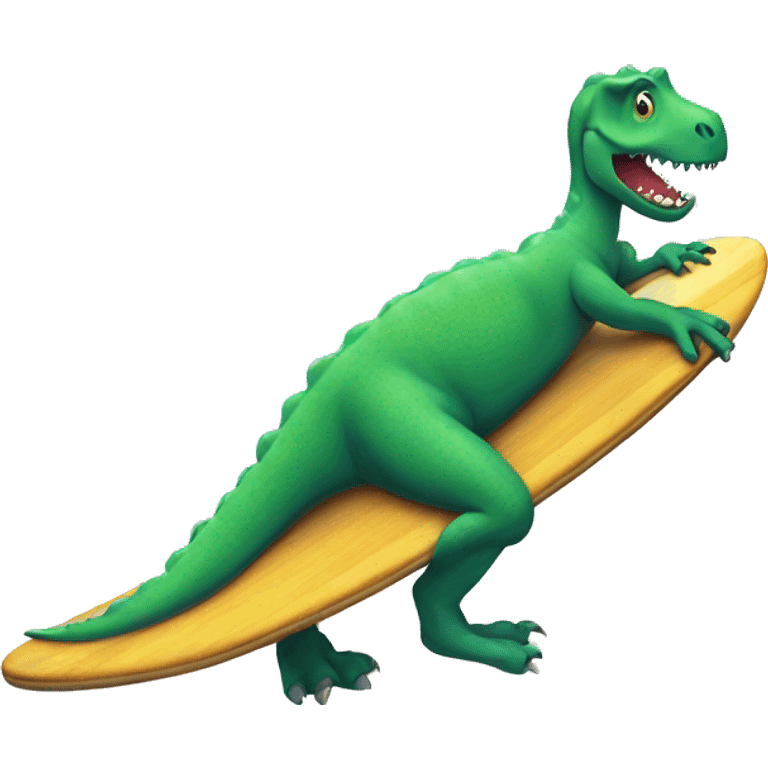 dinosaur on a surf board  emoji