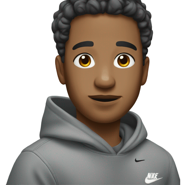 Me wearing a gray nike hoody  emoji