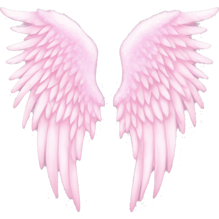 Light pink sparkly angel wings soft emoji